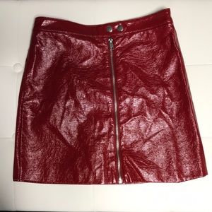H&M faux leather skirt